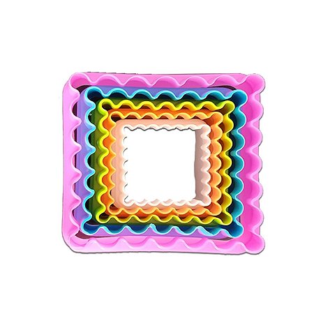 Kit de Forminhas de Moldar Biscoitos Quadrado Confeitaria