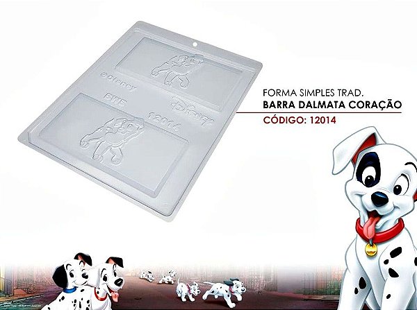 10Un Formas Chocolate Acetato Bwb Barra Dálmatas Disney