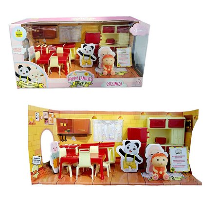 Brinquedo Happy Families Cozinha Little Pets Infantil