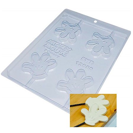 5Un Formas Acetato Pirulito Luva do Mickey BWB Chocolate