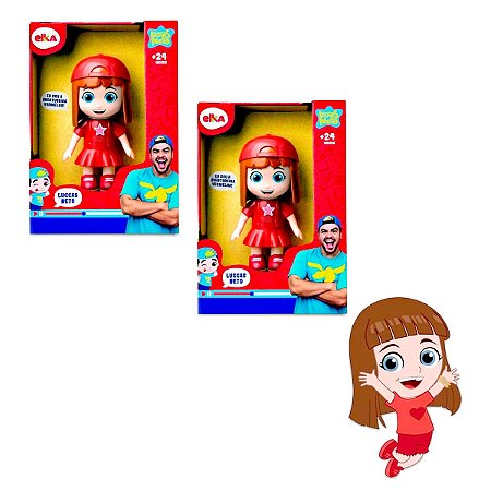 Kit 2 Bonecas Gil Aventureira Vermelha -Luccas Neto Infantil