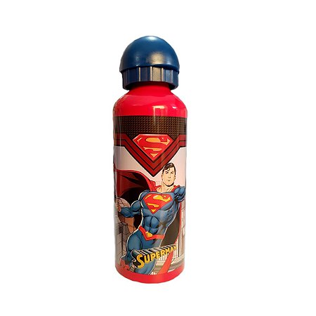 Garrafa Térmica Super Homem de Alumínio 500 Ml