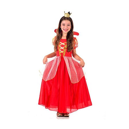Fantasia Infantil Feminina Rainha Família Real Luxo Sula