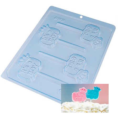 10Un Formas Pirulito It's a Boy It's a Girl BWB Chocolate