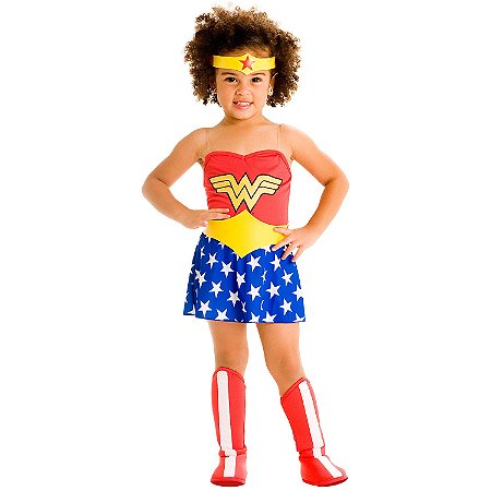 Fantasia Infantil Feminina Mulher Maravilha Baby Sula