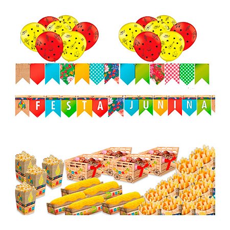 Kit Completo Decoração para Festa Junina Arraía Festcolor