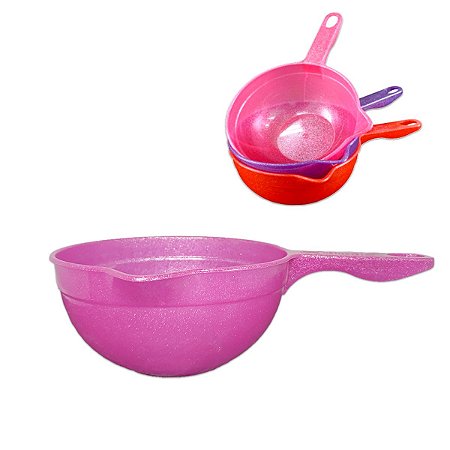 Panelinha Derretedeira Rosa Glitter Multiuso Confeitaria
