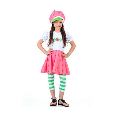 Fantasia Infantil Feminina Moranguinho Toddler Luxo Sula
