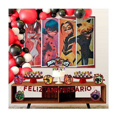 Kit Decoração Miraculous Ladybug Festa Fácil De Aniversário