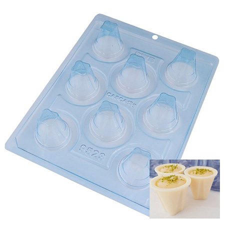 3 Formas Chocolate Copo Mousse 7 Confeitaria COD 9523