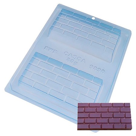 Forma Chocolate Silicone BWB Tablete Tijolinho Confeitaria