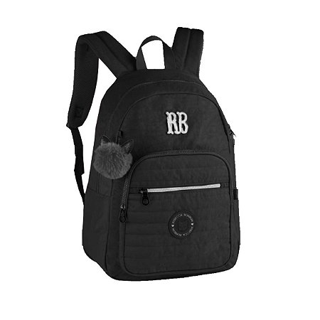 Mochila Jovem Escolar Feminina Rebecca Bonbon Clio Preto