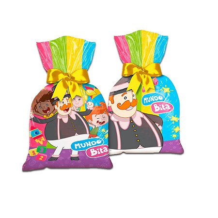 Kit Saquinho Surpresa Mundo Bita decoração de Festa 16 Un