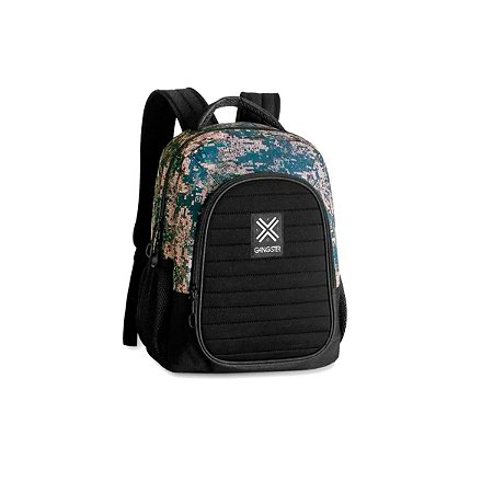 Mochila Jovem Masculina Gangster Luxo Verde Camuflado Clio