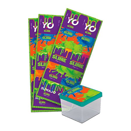 30un Adesivos Quadrado Slime decoração de Festa Infantil
