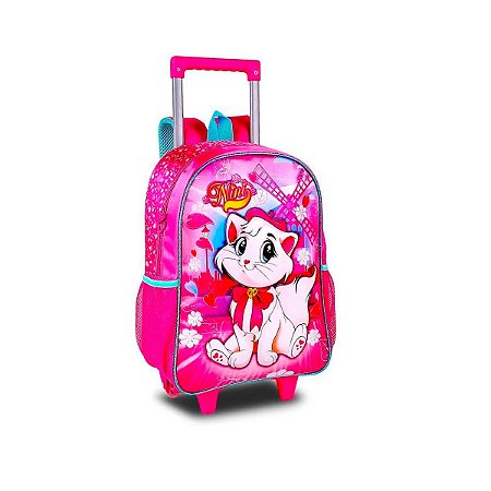 Mochila Escolar Feminina Rodinhas Nini Roxo Clio Style