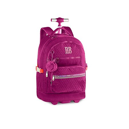 Mochila Escolar De Rodinha Rebecca Bonbon Infantil Cor Rosa