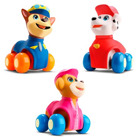 3 Brinquedos Scoty, Laika e Luck mordedor p bebê - Divertoys