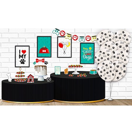 Kit Festa Pet Dog Decoração de Aniversário Auaubéns