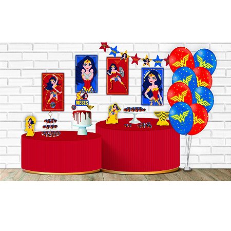Kit Festa Mêsversário Mulher Maravilha Decorativo