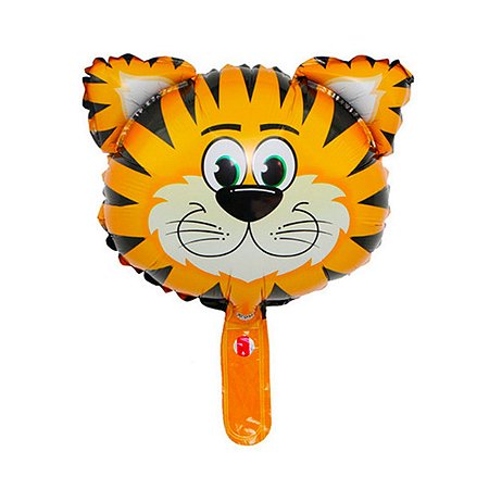 Balão Animal Metalizado Tema Tigre 16'' Polegadas