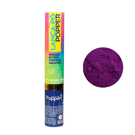 Lança Pó Explosão de Cores Roxo 30cm - Popper
