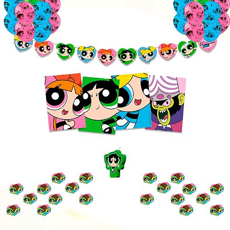 Kit Festa Personalizado Meninas Super Poderosas 71 Peças