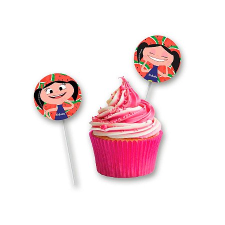 8 Un Toppers p/ Doces Decorativos Show da Luna Melancia