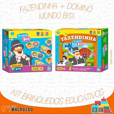 Dominó e Fazendinha Mundo Bita Nig Brinquedos