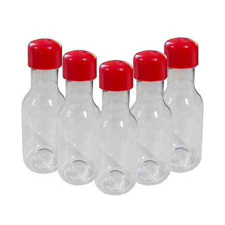 Garrafinha Lembrancinha Vermelha Plástica 50ml 10Un