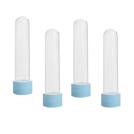 Tubete Lembrancinha Azul bb Acrílica 13cm 10Un