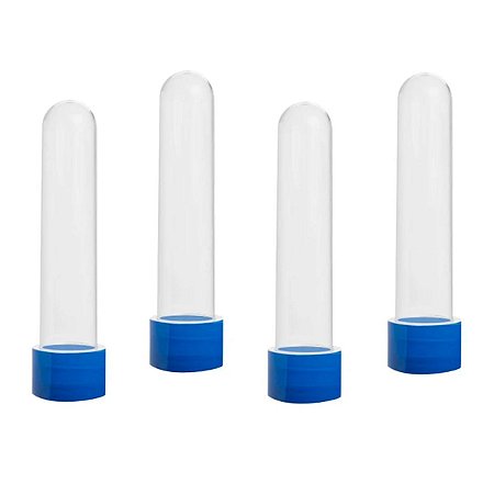Tubete Lembrancinha Azul Escuro Acrílica 13cm 10Un