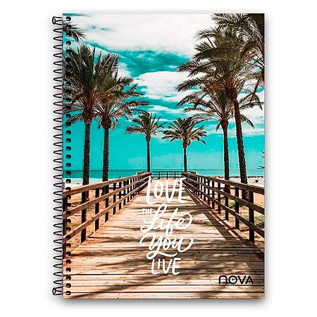 Caderno Love the Life You Live 1 Matéria 96 Folhas
