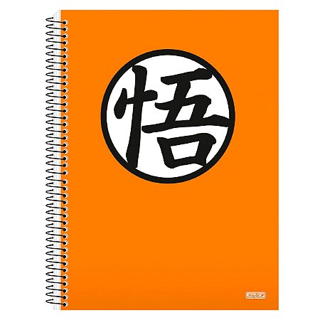 Caderno Dragon Ball Laranja 1 Matéria 80 Folhas