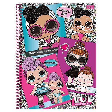 Caderno lol Work it bb 1 Matéria 96 Folhas
