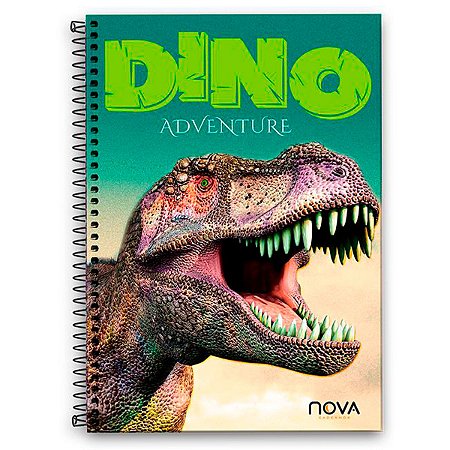 Caderno Dinossauro Dino Adventure 10 Matéria 200 Folhas