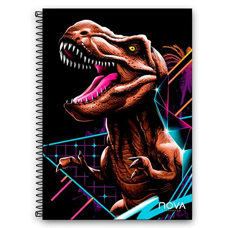 Caderno Dinossauro Dino Zoo 10 Matéria 200 Folhas