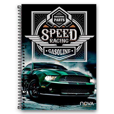 Caderno Speed Racing Gasoline 10 Matérias 200 Folhas