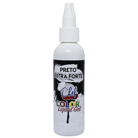 Corante Alimentício Liquido Gel Iceberg Chef  Preto 60g