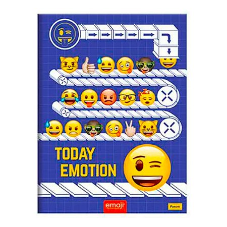 Caderno Today Emotion Emoji 96 Folhas Brochura - Foroni