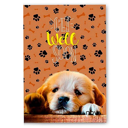 Caderno Brochura Get Well Soon Dog 1 Matéria 96 Folhas
