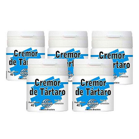 5Un Cremor de Tártaro 40g Para Fins Alimentícios - Arcolor