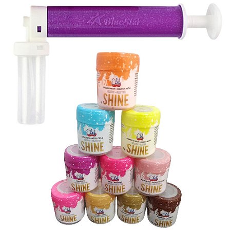 Kit confeitaria 5 Glitter + Borrifador BlueStar