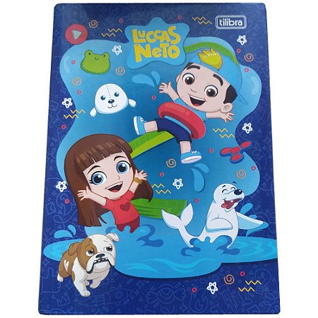 Caderno Luccas Neto Azul 48 Folhas Brochura  - Tilibra