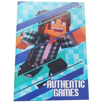 Caderno 80 Folhas Brochura Authentic Games - Foroni