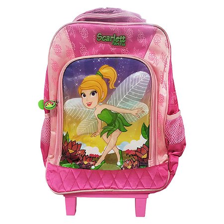 Mochila Feminina Rodinhas Rosa Scarlett Fairy Fun Avaria