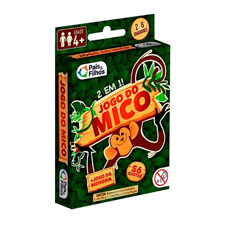 Jogo da Memória do Mico 2 em 156 Cartas - Pais e filhos