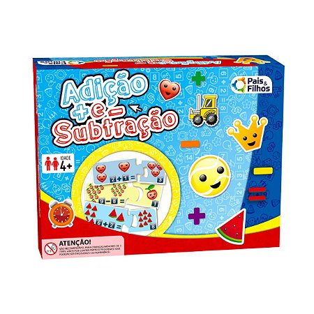 Jogo Educativo Adiçao e Subtração - Pais e filhos - Shop Macrozao