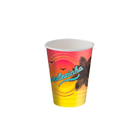 Copos Descartáveis Festa Tardezinha 200ml C/ 8 Un Festcolor