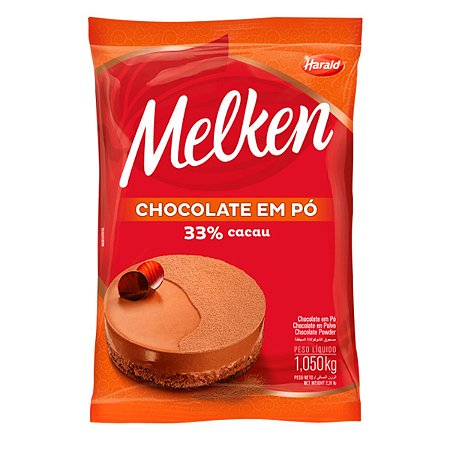 Chocolate Em Pó De Cacau 33% Melken 1,01 kg Harald